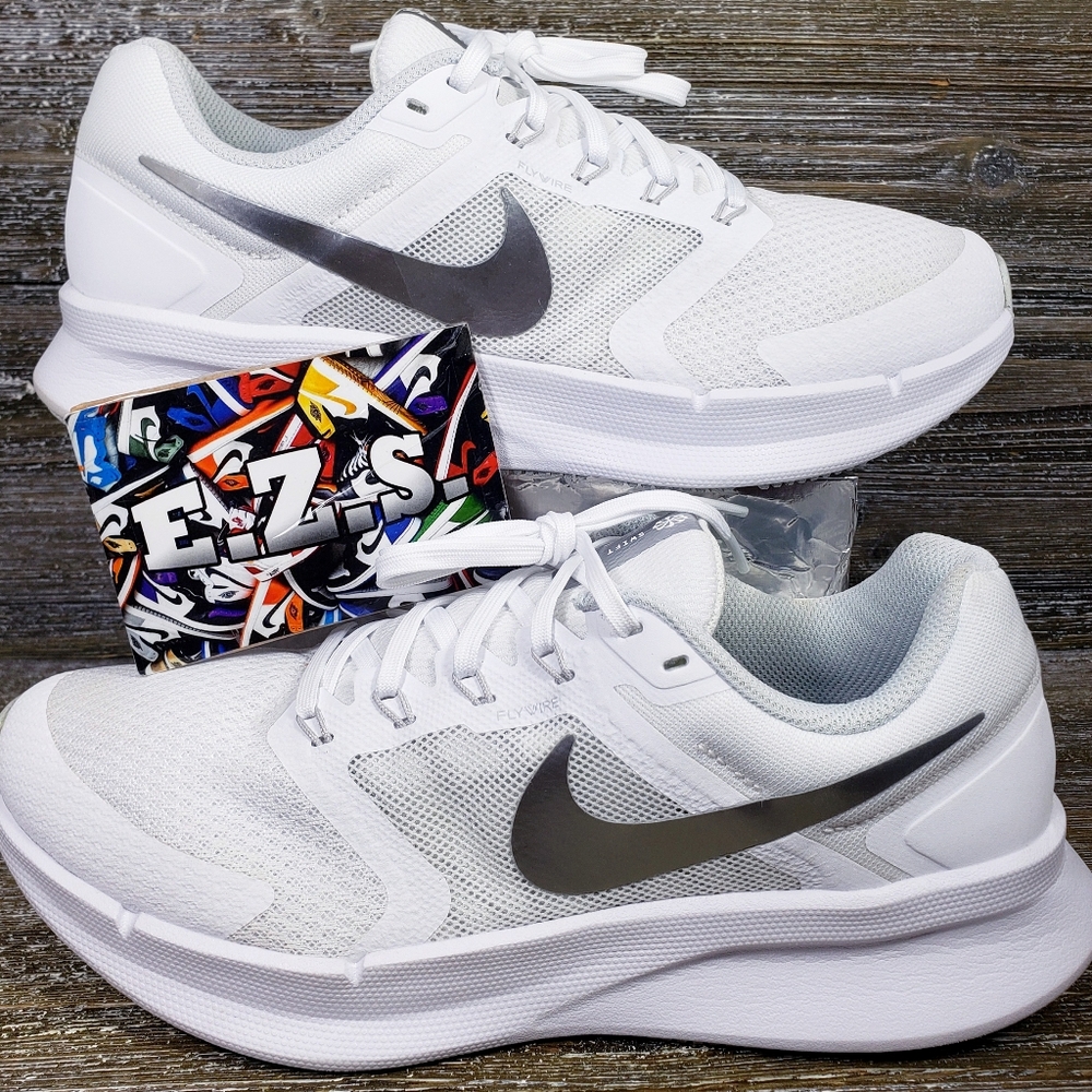Nike Run Swift 3 Trainer White Silver Sneakers Running DR2698-101 Women Size 9